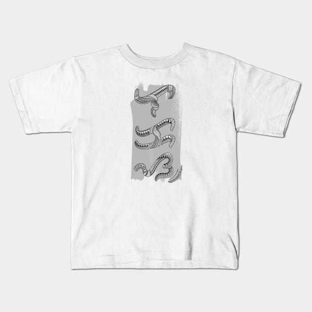 Tribal line Art / Baybayin word Lakas (Strenght) Kids T-Shirt by Pirma Pinas